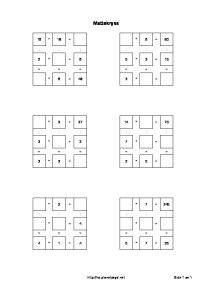tallkryss gange deling gangetabell 3x3 opptil 100 enkel matteoppgave 3 trinn-thumbnail
